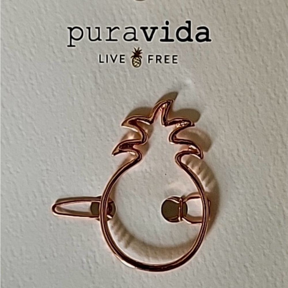 Puravida hair clips. 2 silver and bronze